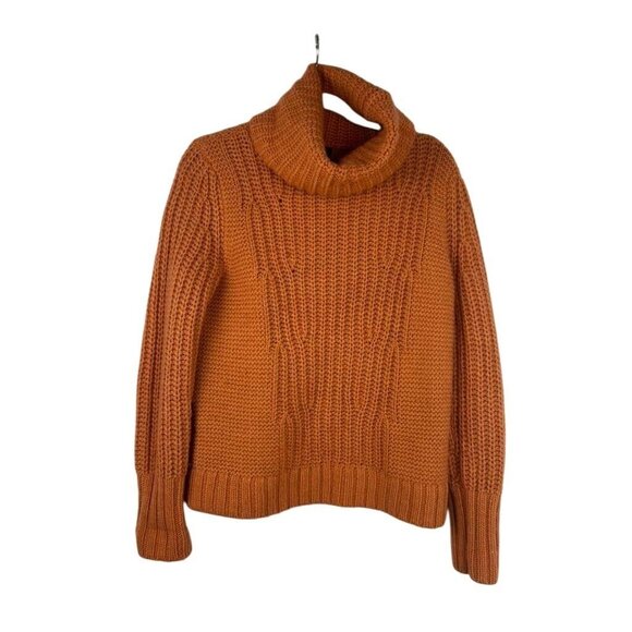 Banana Republic Sweaters - Banana Republic Women's S Cowl Neck Sweater Orange Merino Wool & Alpaca Blend